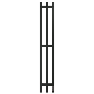 Полотенцесушитель Электрич. с/т GROIS TRIO GR-128 190х1200 П3 RAL 9005 R черный матовый