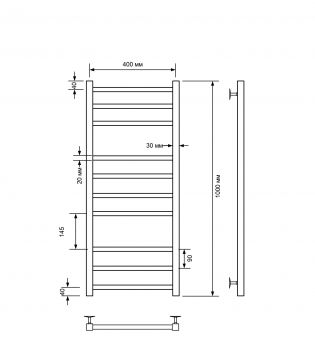 Полотенцесушитель электрический с/т Comfysan Pioli-K, белый