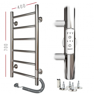 Полотенцесушитель электрический с/т Comfysan Аврора, хром