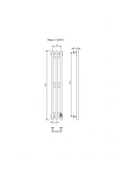Полотенцесушитель электрический с/т Comfysan Alto-K EC-3 120/15, хром