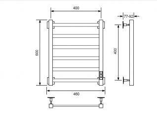 Полотенцесушитель электрический с/т Comfysan Roma-K белый матовый 