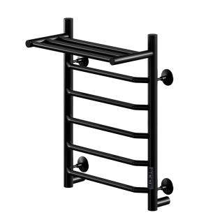 Полотенцесушитель электрический с/т Comfysan Scola с полкой, черный