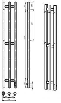 Полотенцесушитель электрический Laris ТЕЯ ЧК П3 190х1200 белый