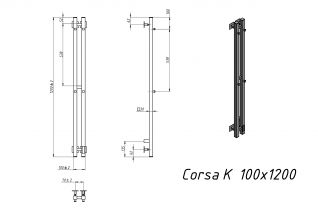Полотенцесушитель электрический Grota Corsa K хром глянцевый
