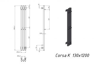 Полотенцесушитель электрический Grota Corsa K хром глянцевый