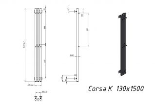 Полотенцесушитель электрический Grota Corsa K хром глянцевый