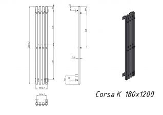 Полотенцесушитель электрический Grota Corsa K хром глянцевый