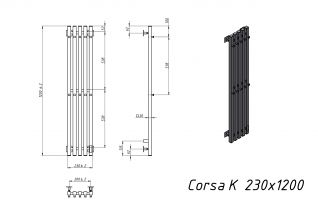 Полотенцесушитель электрический Grota Corsa K белый матовый