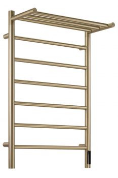 Полотенцесушитель электрический с/т Comfysan Stella с полкой, золото, гальваника