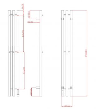 Полотенцесушитель электрический с/т Comfysan Альто-К (Alto-K) EC-3 120/15, золото, гальваника